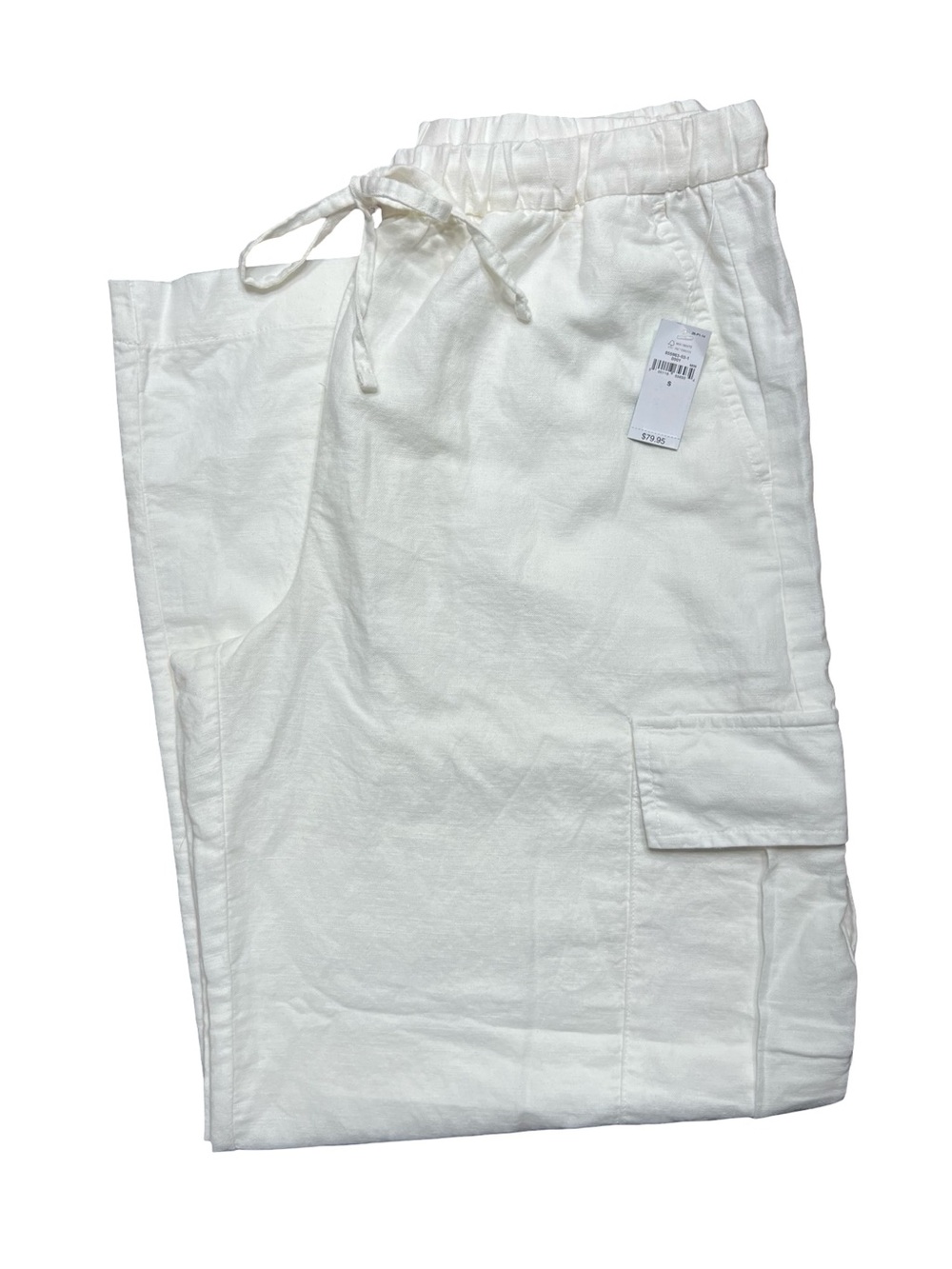 Gap White Drawstring Cargo Pants